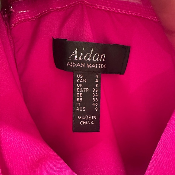 Aidan Mattox Pink Asymmetrical One-Shoulder Bodycon Gown - Picture 6 of 6